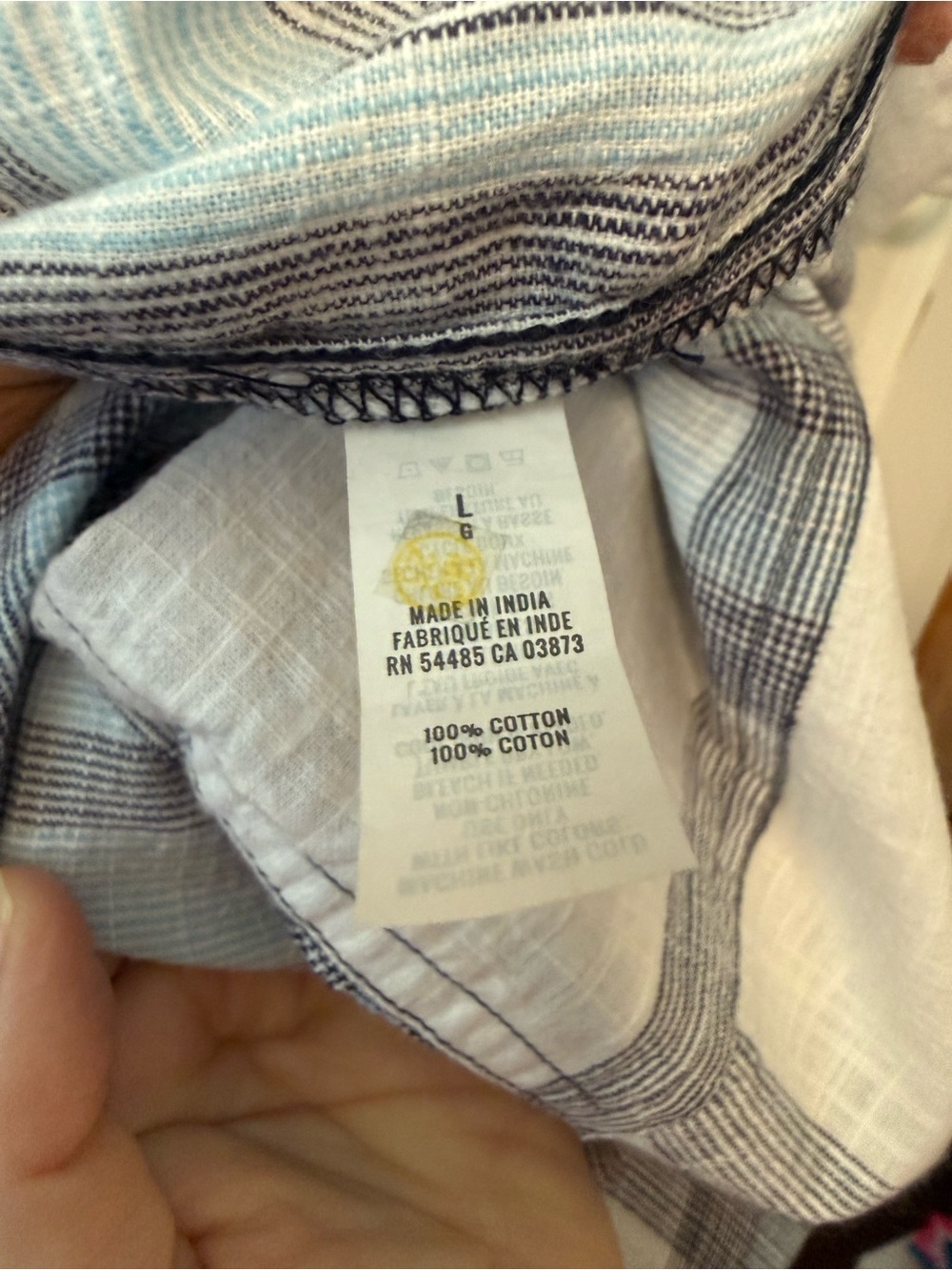 Aerie Blue & White Plaid Cotton Linen Feel Overalls - Picture 9 of 11